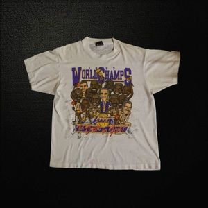 1987 Vintage lakers championship tee